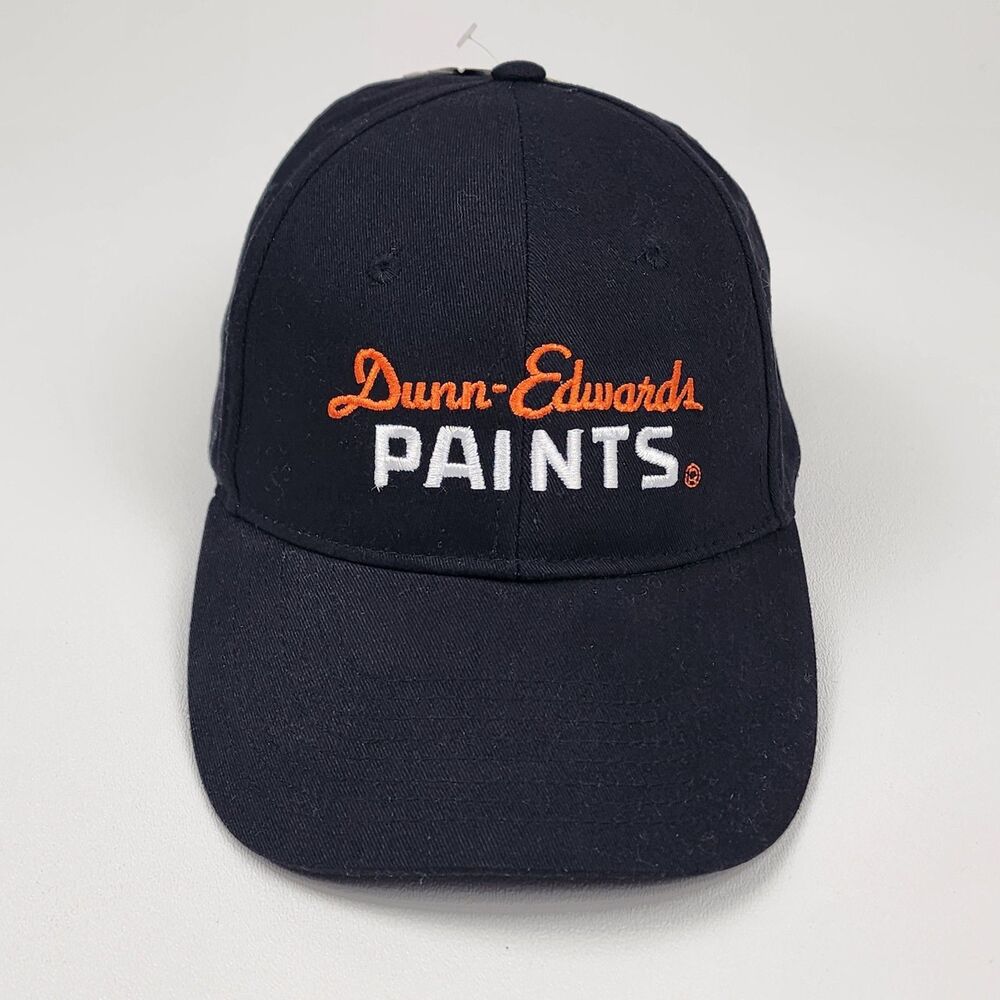 Dunn-Edwards Paints Adjustable Baseball Cap Hat Black Orange Embroidered